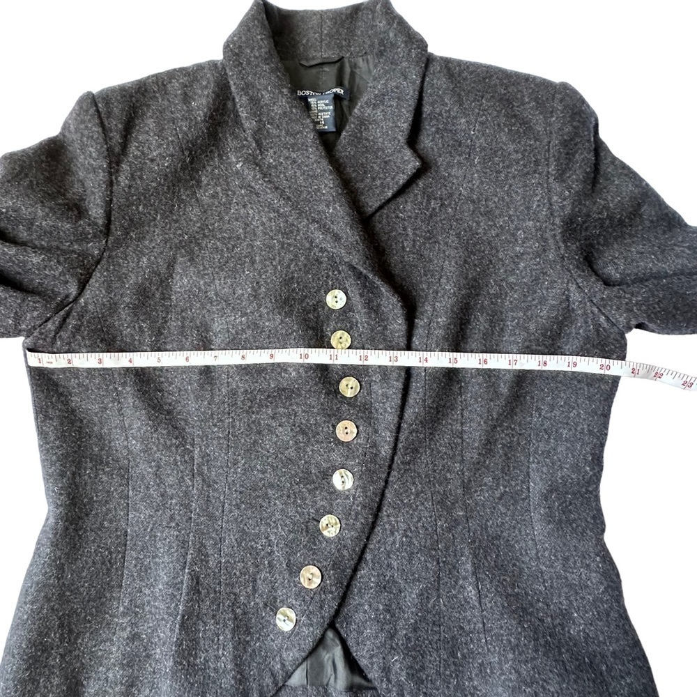 Boston Proper Gray Button Front Jacket Size 14 - image 8